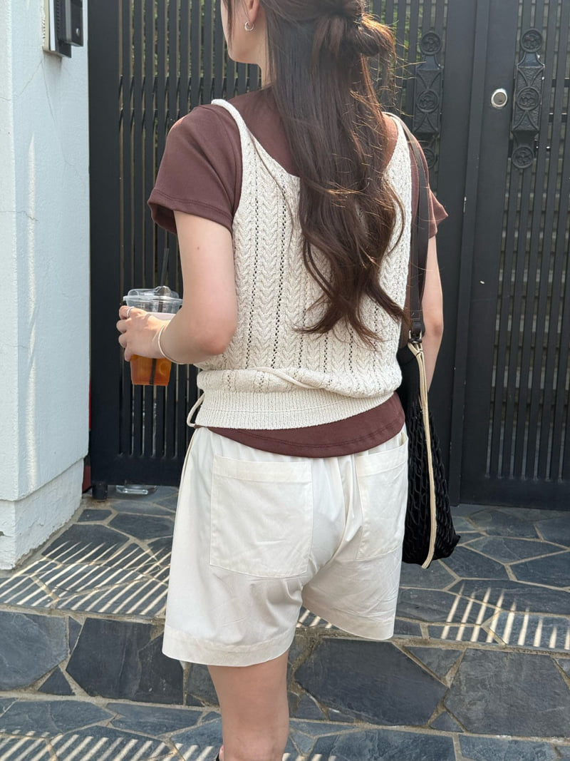 Amygrace - Korean Women Fashion - #womensfashion - Marceau Lacy Knit Sleeveless - 7