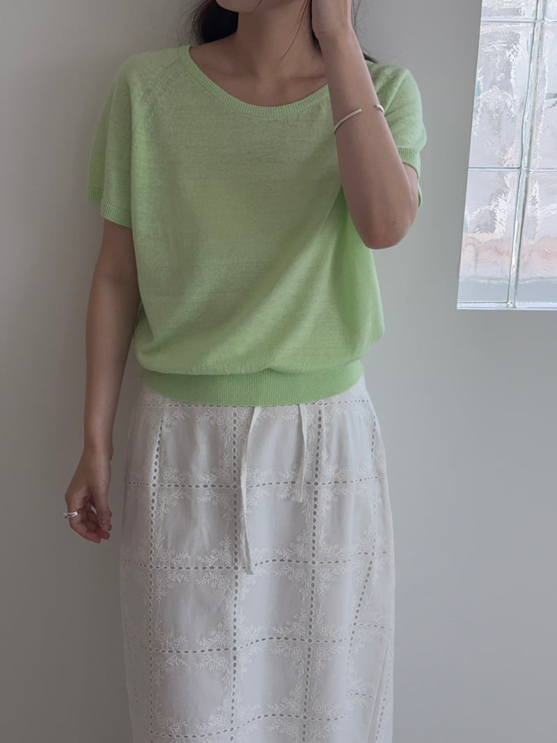 Amygrace - Korean Women Fashion - #womensfashion - Raglan Linen Knit - 2