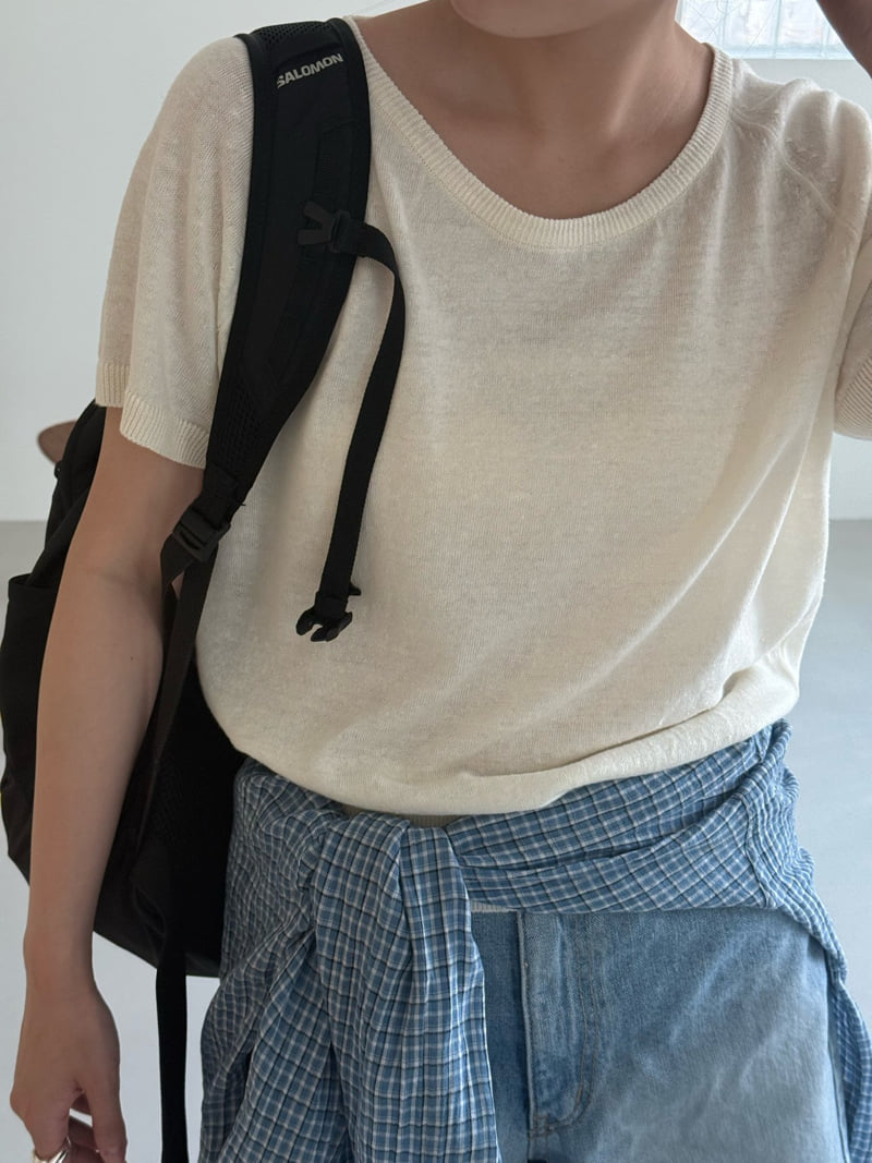Amygrace - Korean Women Fashion - #womensfashion - Raglan Linen Knit - 8