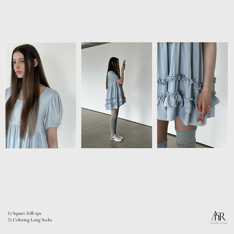 Another Avenue - Korean Women Fashion - #momslook - Square Frill One-piece - 10