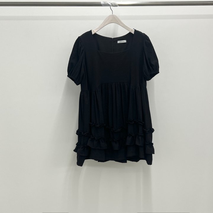 Another Avenue - Korean Women Fashion - #momslook - Square Frill One-piece - 6