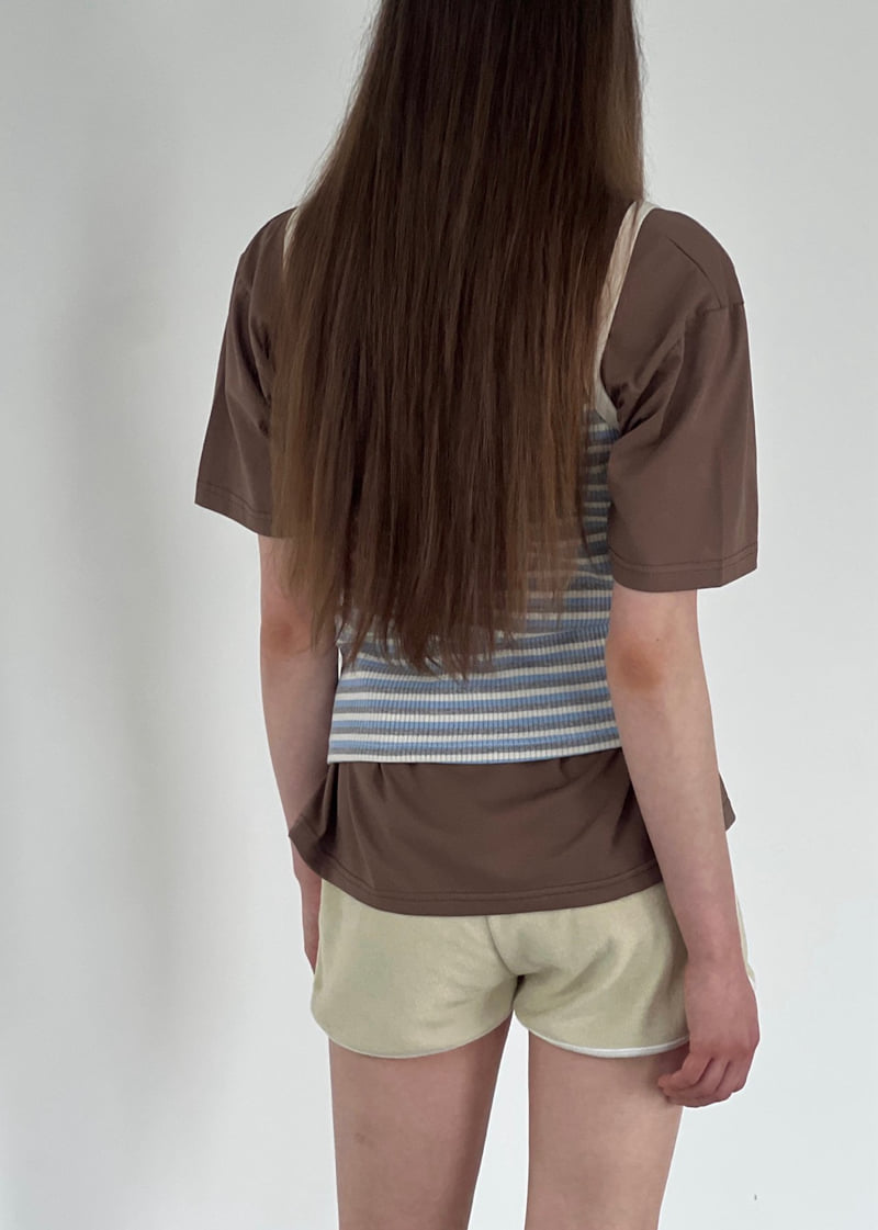 Another Avenue - Korean Women Fashion - #momslook - Terry Contrast Short Pants - 11