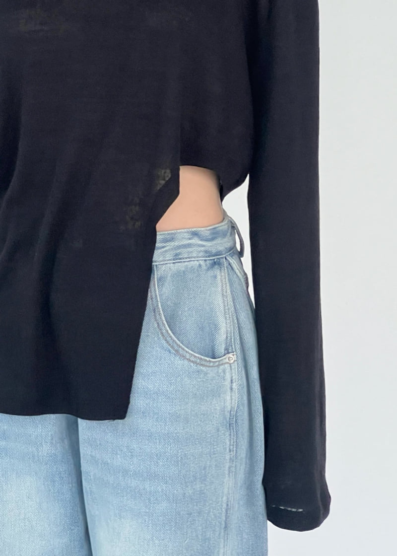 Another Avenue - Korean Women Fashion - #momslook - Line Cutting Tee - 12