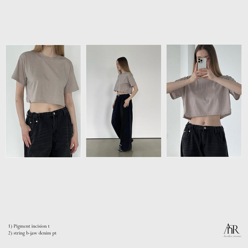 Another Avenue - Korean Women Fashion - #momslook - Pigment Slit Tee - 10