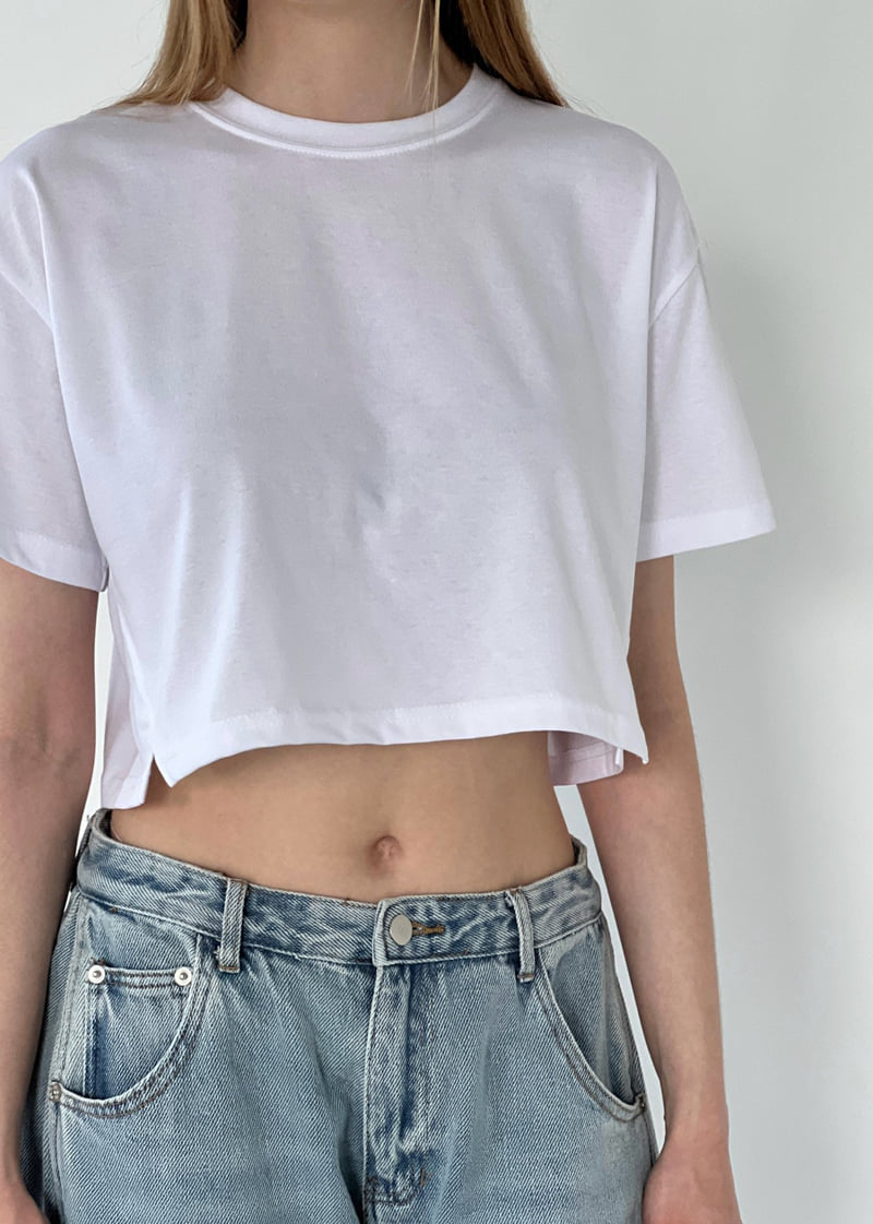 Another Avenue - Korean Women Fashion - #momslook - Pigment Slit Tee - 12