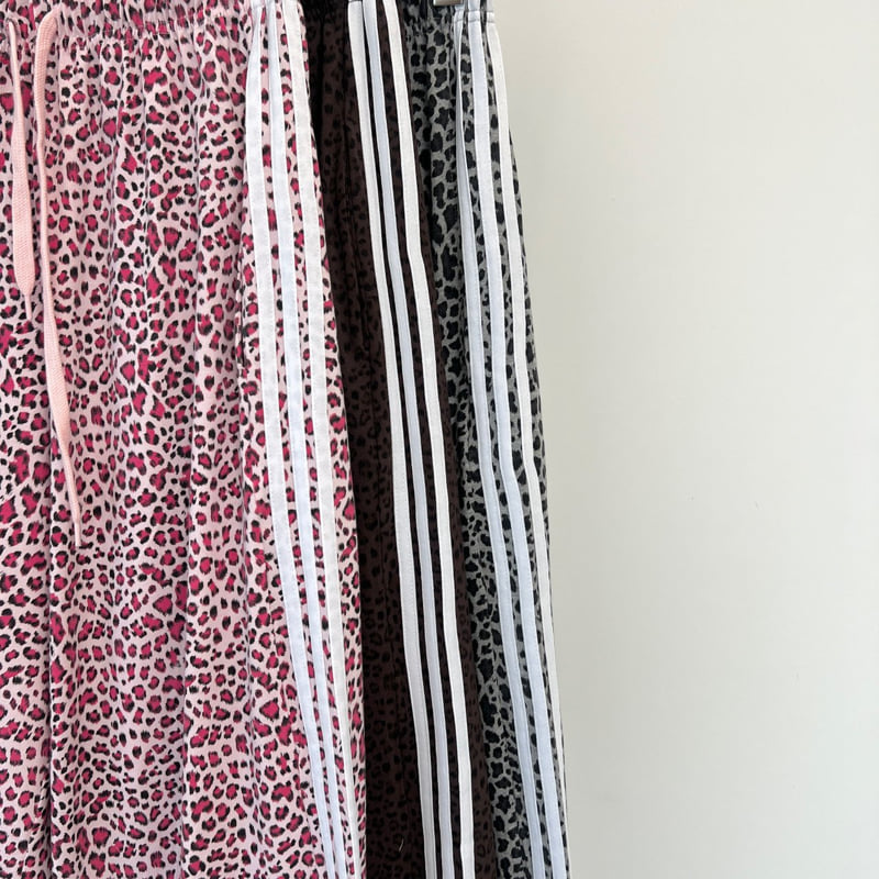Another Avenue - Korean Women Fashion - #momslook - Leopard Tape Pants - 2