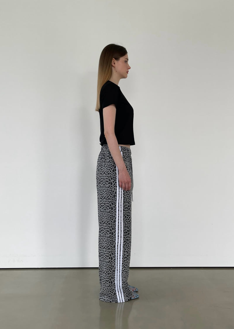 Another Avenue - Korean Women Fashion - #momslook - Leopard Tape Pants - 6