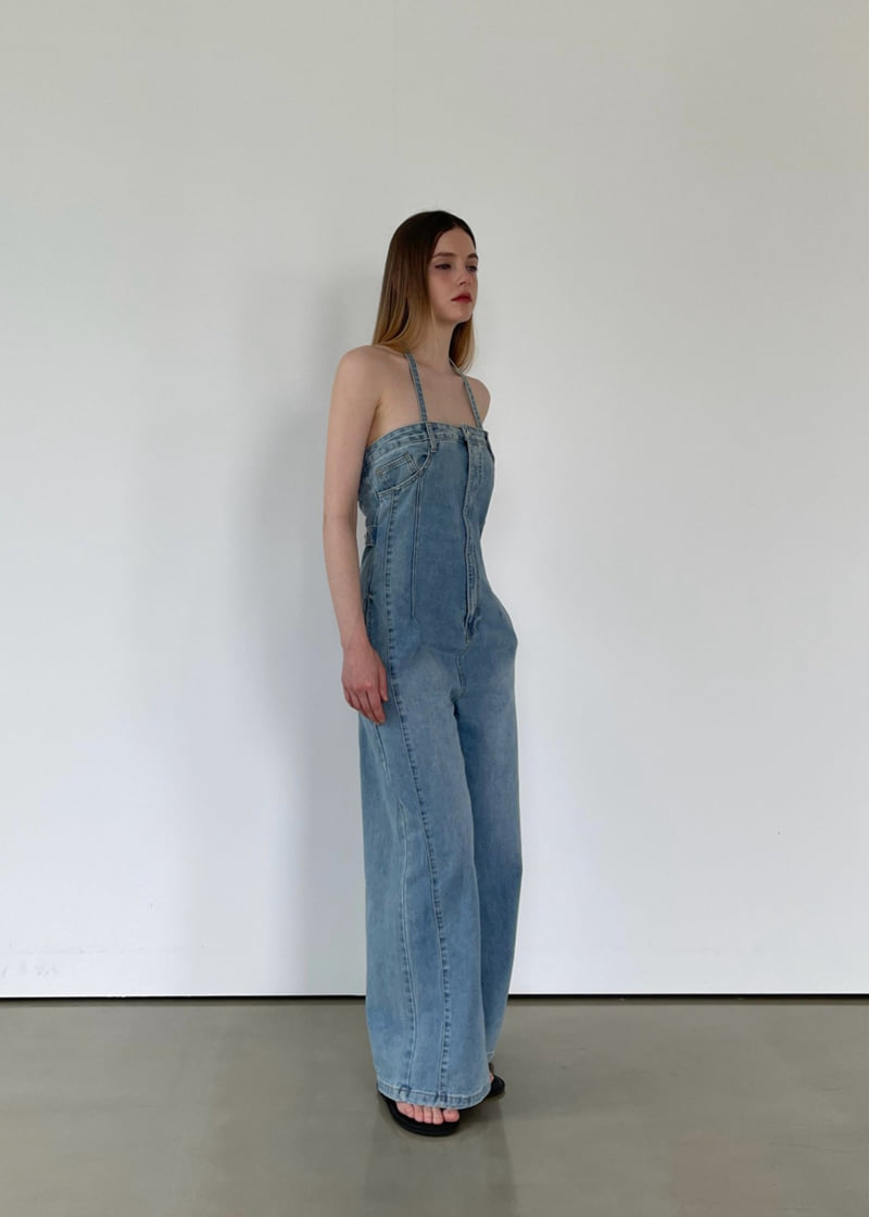 Another Avenue - Korean Women Fashion - #momslook - Motion Denim Jumpsuit - 11