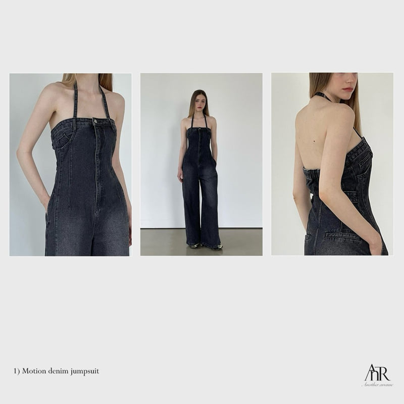 Another Avenue - Korean Women Fashion - #momslook - Motion Denim Jumpsuit - 5
