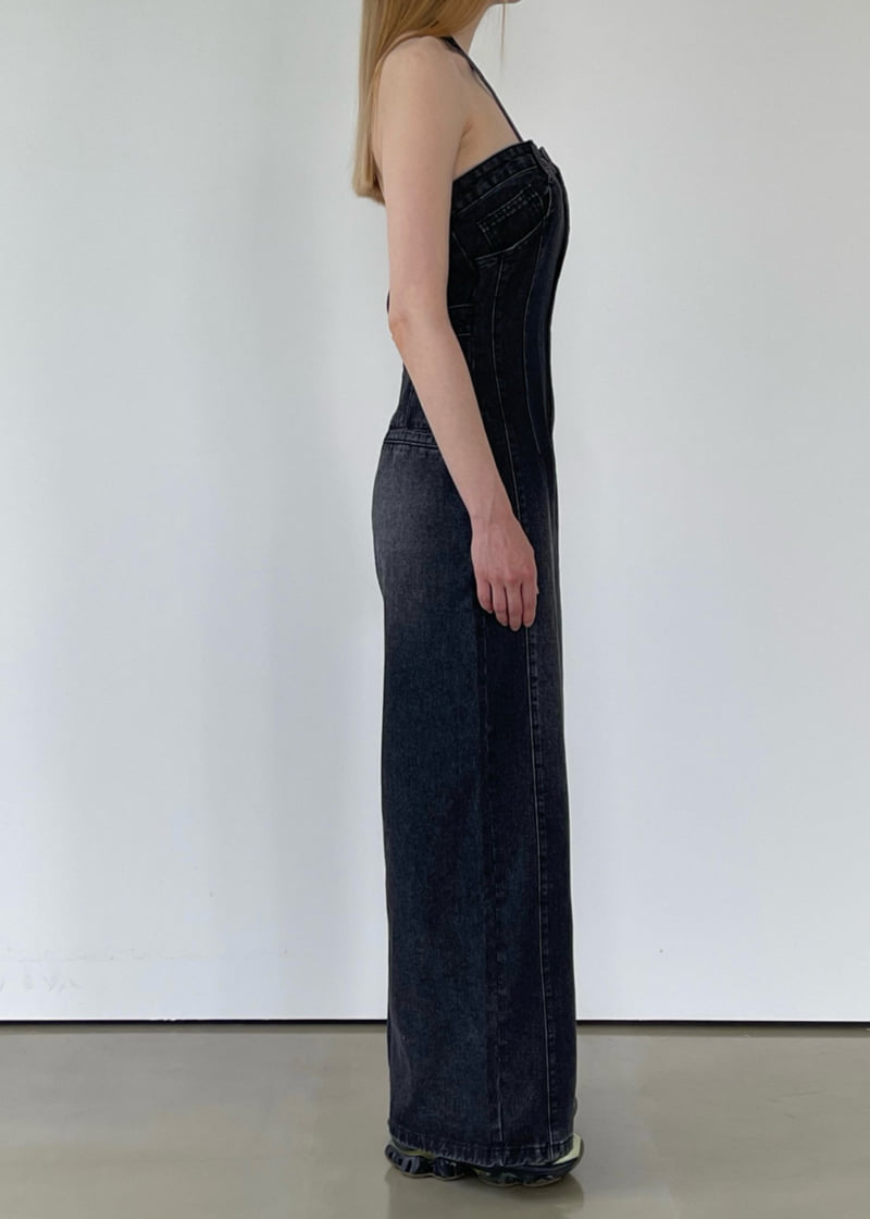 Another Avenue - Korean Women Fashion - #momslook - Motion Denim Jumpsuit - 7