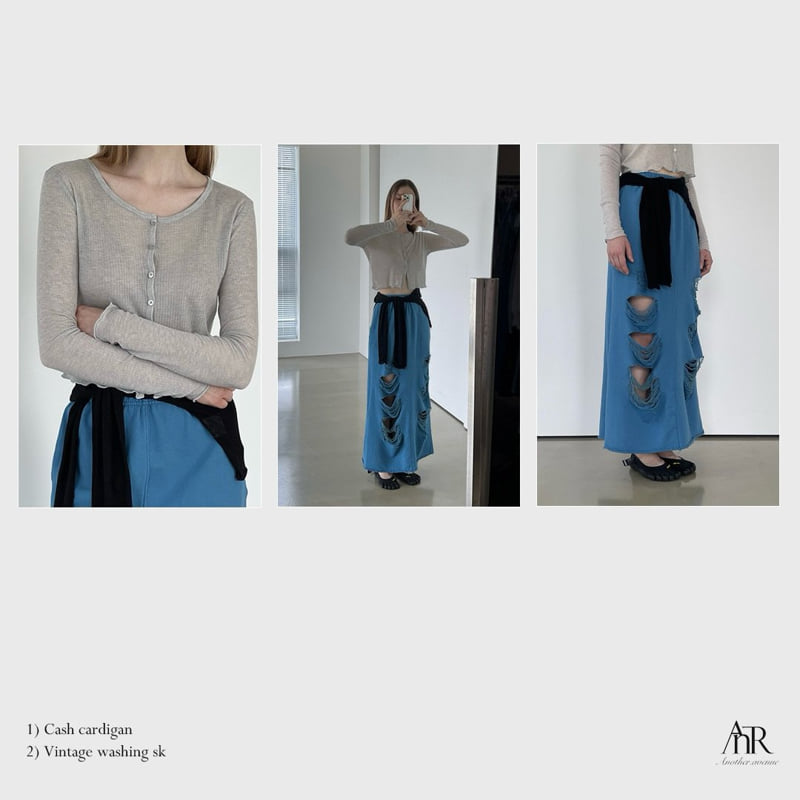 Another Avenue - Korean Women Fashion - #thelittlethings - Vintage Washed Skirt - 4