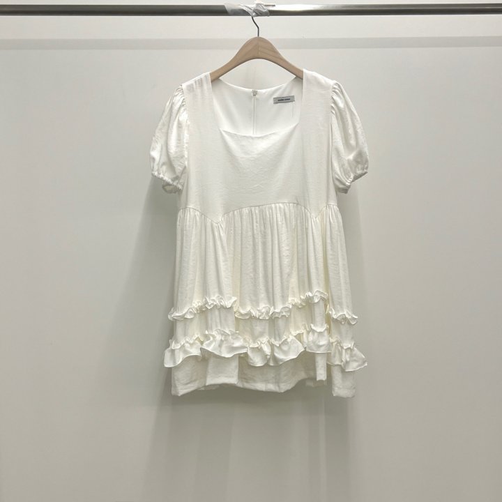 Another Avenue - Korean Women Fashion - #shopsmall - Square Frill One-piece - 3