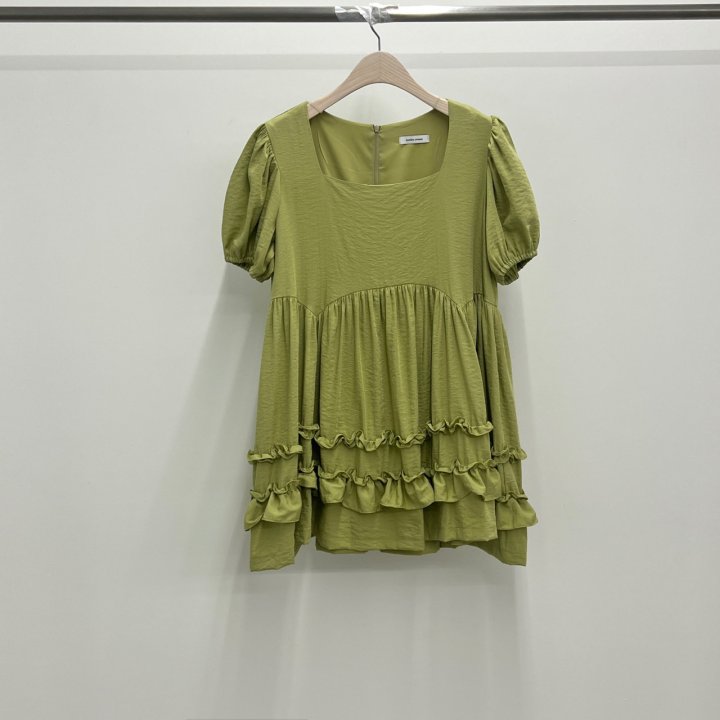 Another Avenue - Korean Women Fashion - #shopsmall - Square Frill One-piece - 4