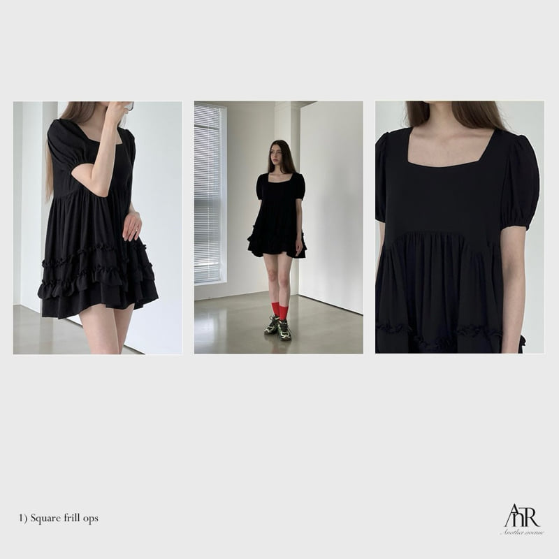 Another Avenue - Korean Women Fashion - #womensfashion - Square Frill One-piece - 7