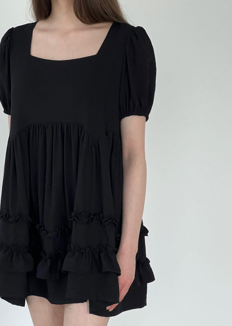 Another Avenue - Korean Women Fashion - #womensfashion - Square Frill One-piece - 9