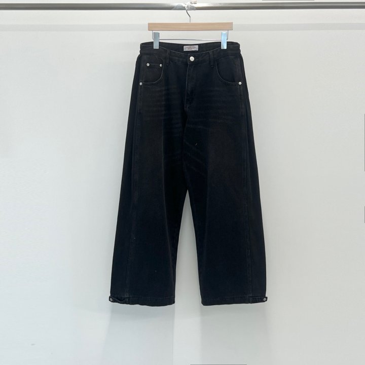 Another Avenue - Korean Women Fashion - #momslook - String Bijou Denim Pants - 4