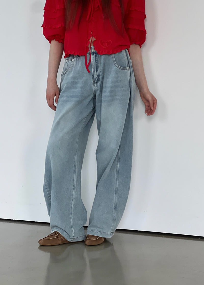 Another Avenue - Korean Women Fashion - #womensfashion - String Bijou Denim Pants - 8