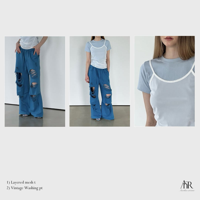Another Avenue - Korean Women Fashion - #womensfashion - Layered Mesh Tee - 7