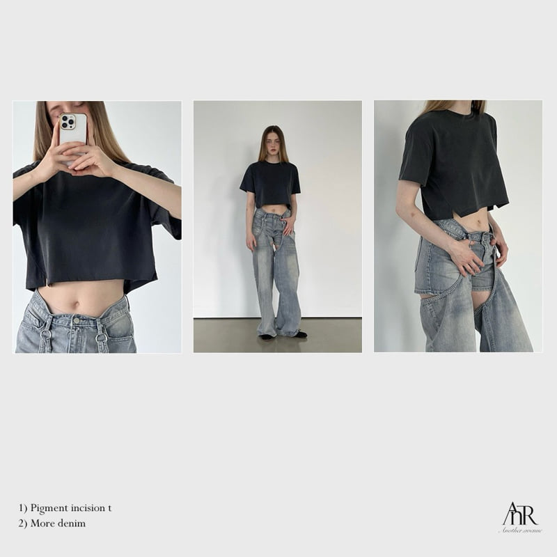 Another Avenue - Korean Women Fashion - #womensfashion - Pigment Slit Tee - 7