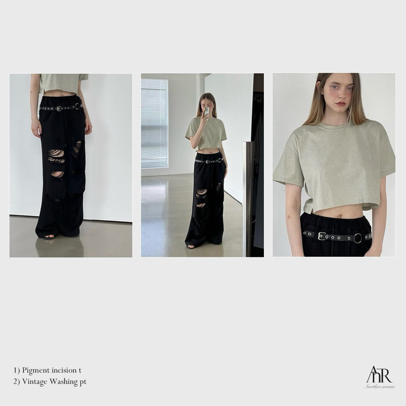 Another Avenue - Korean Women Fashion - #womensfashion - Pigment Slit Tee - 9