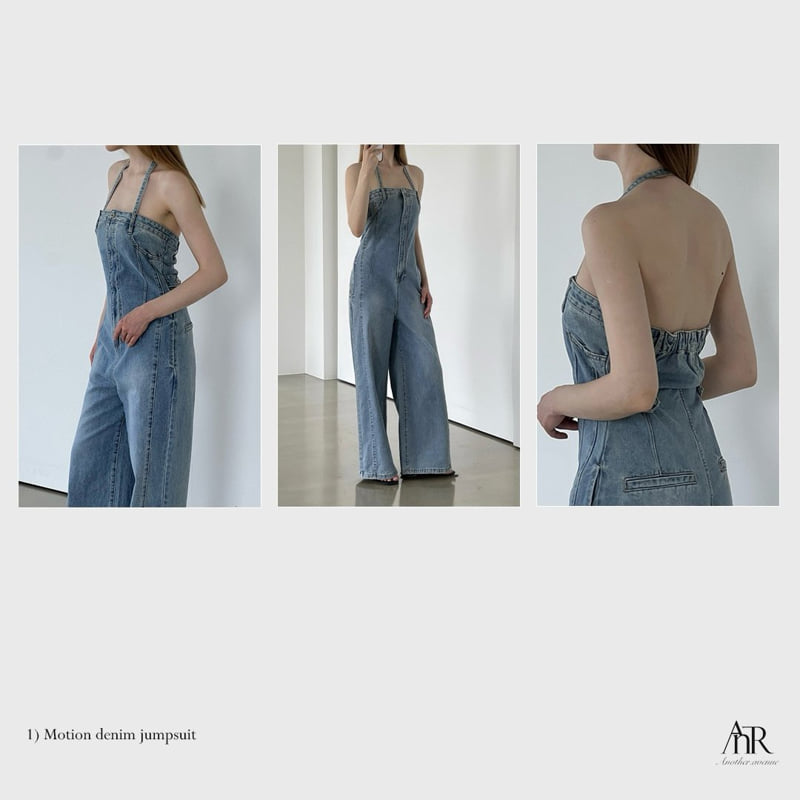 Another Avenue - Korean Women Fashion - #womensfashion - Motion Denim Jumpsuit - 10