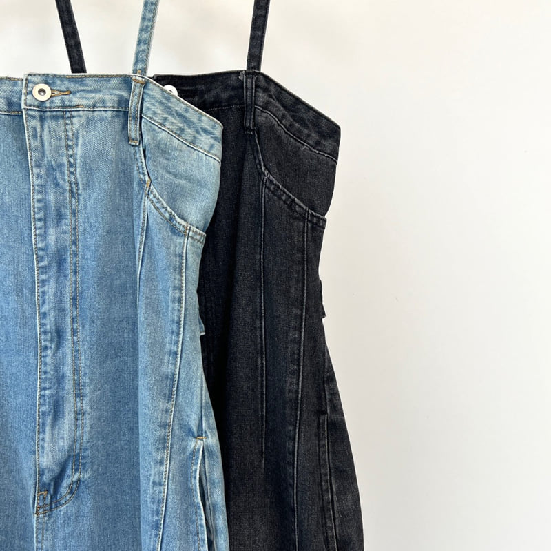 Another Avenue - Korean Women Fashion - #womensfashion - Motion Denim Jumpsuit - 2