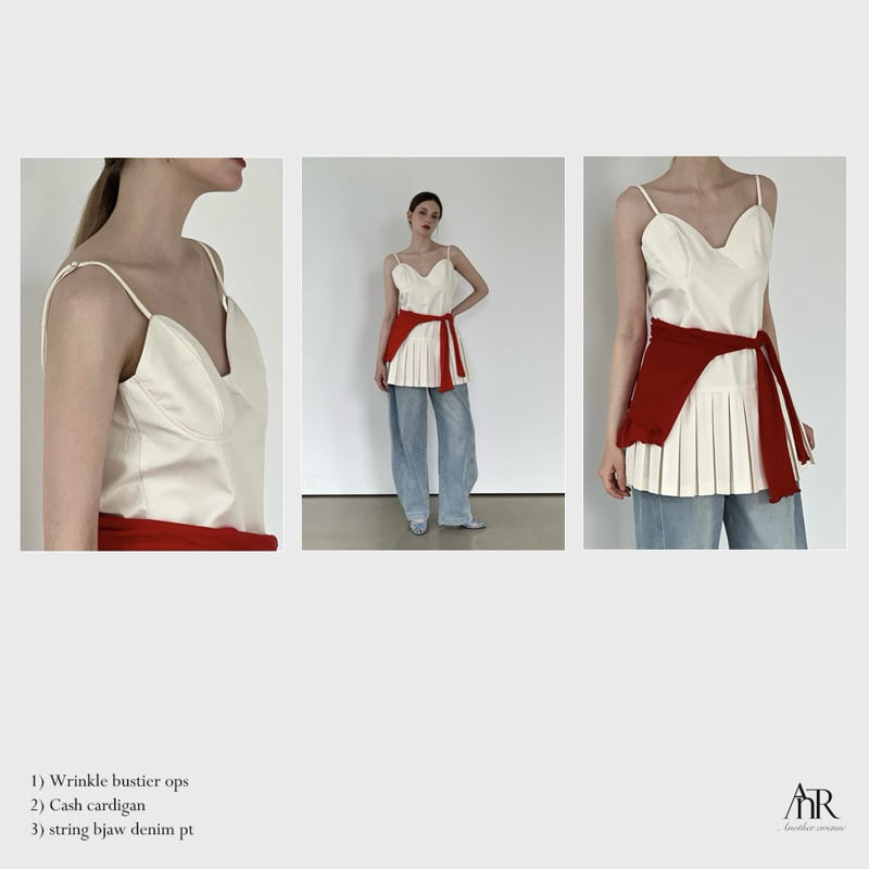 Another Avenue - Korean Women Fashion - #momslook - Pleated Bustier One-piece - 4