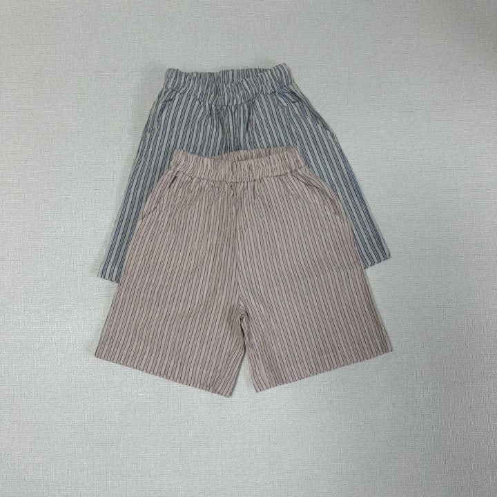 Anotherglow - Korean Children Fashion - #Kfashion4kids - Stripe Bermuda Pants - 3