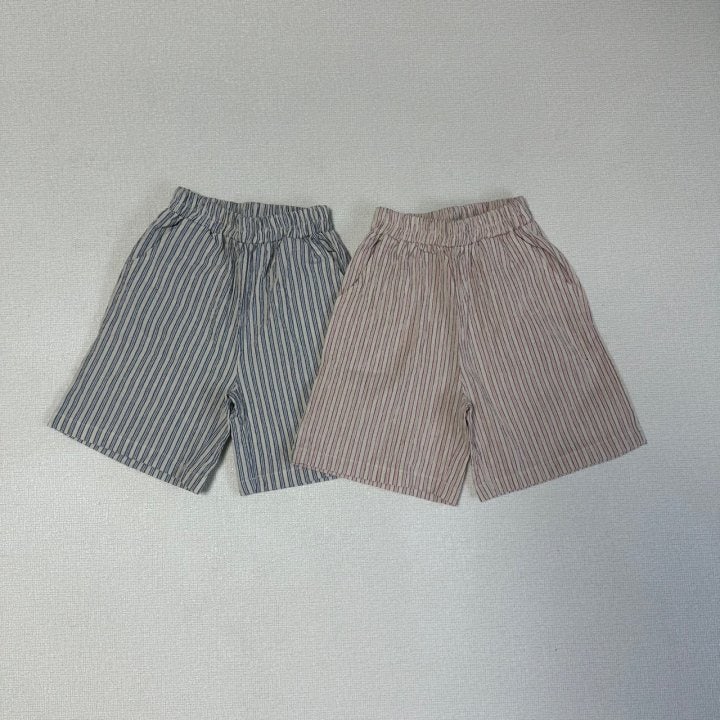 Anotherglow - Korean Children Fashion - #childofig - Stripe Bermuda Pants - 8