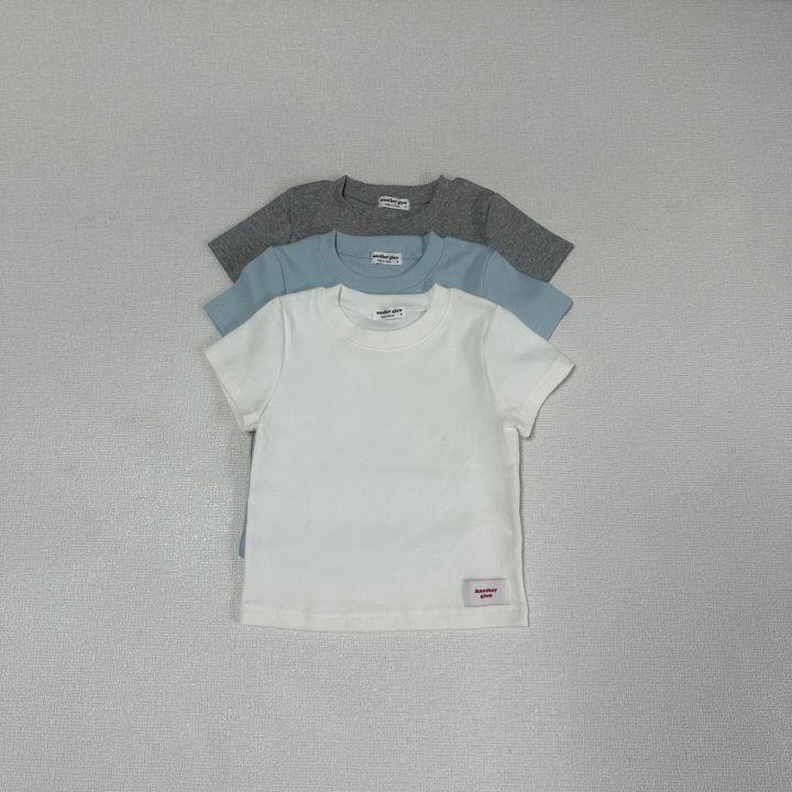 Anotherglow - Korean Children Fashion - #designkidswear - Ribbed Short Sleeve Tee