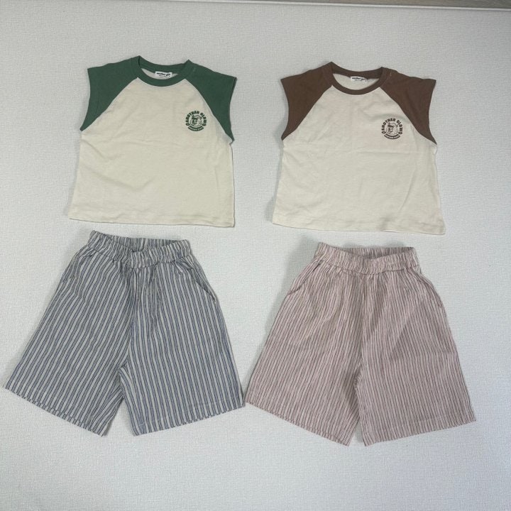 Anotherglow - Korean Children Fashion - #designkidswear - Stripe Bermuda Pants - 11