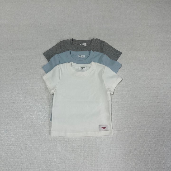 Anotherglow - Korean Children Fashion - #discoveringself - Ribbed Short Sleeve Tee - 2