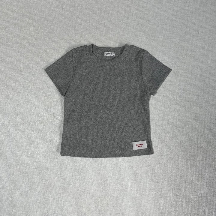 Anotherglow - Korean Children Fashion - #fashionkids - Ribbed Short Sleeve Tee - 4