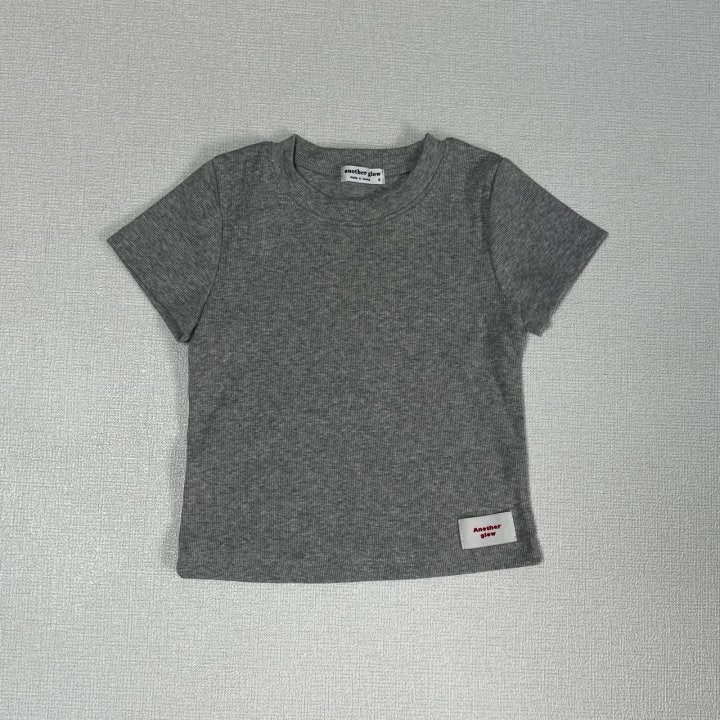 Anotherglow - Korean Children Fashion - #kidsstore - Ribbed Short Sleeve Tee - 5