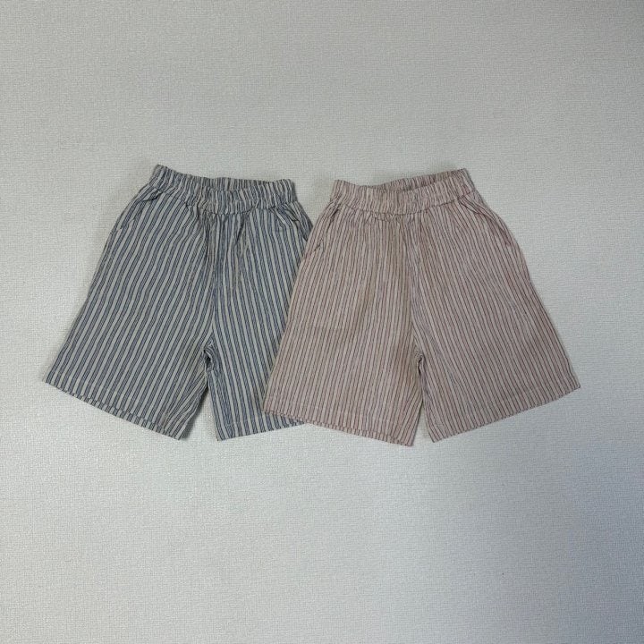 Anotherglow - Korean Children Fashion - #kidsstore - Stripe Bermuda Pants