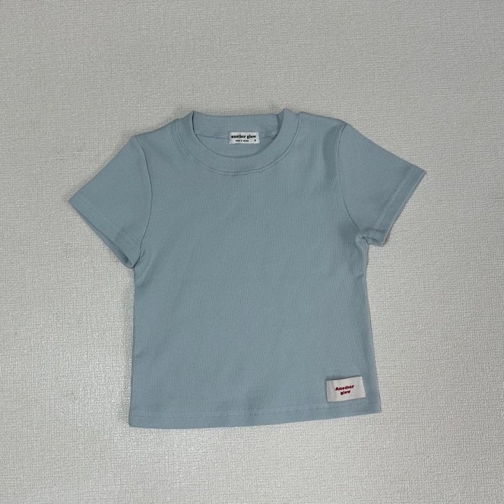 Anotherglow - Korean Children Fashion - #kidzfashiontrend - Ribbed Short Sleeve Tee - 6