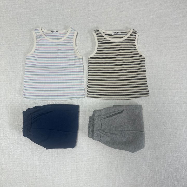Anotherglow - Korean Children Fashion - #kidsstore - Stripe Sleeveless - 4