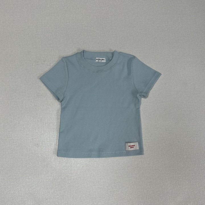 Anotherglow - Korean Children Fashion - #littlefashionista - Ribbed Short Sleeve Tee - 8
