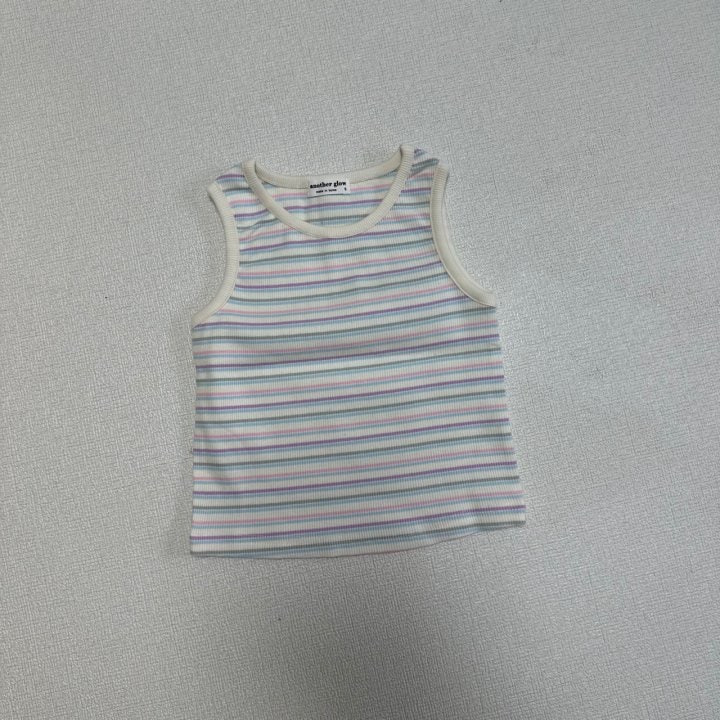 Anotherglow - Korean Children Fashion - #littlefashionista - Stripe Sleeveless - 6