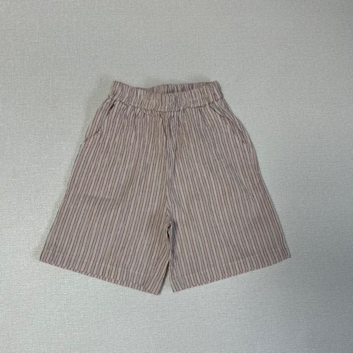 Anotherglow - Korean Children Fashion - #minifashionista - Stripe Bermuda Pants - 6