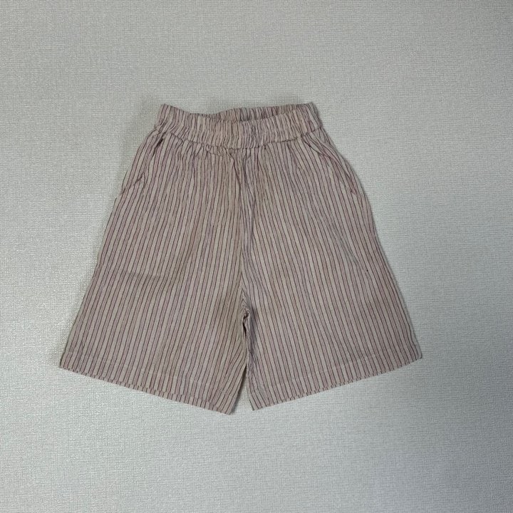 Anotherglow - Korean Children Fashion - #prettylittlegirls - Stripe Bermuda Pants - 7
