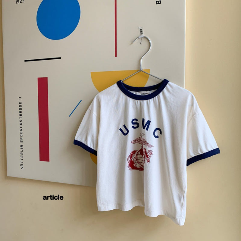 Article - Korean Children Fashion - #Kfashion4kids - USMC Ringer Tee - 2