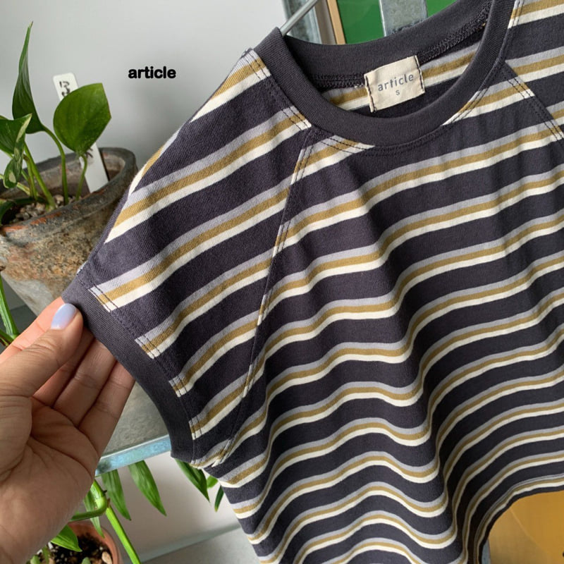 Article - Korean Children Fashion - #childofig - Bunny Stripe Cap Tee - 6