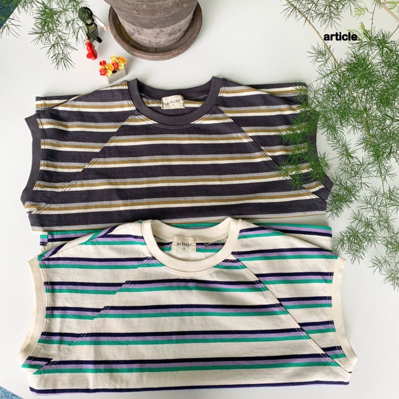 Article - Korean Children Fashion - #designkidswear - Bunny Stripe Cap Tee - 8