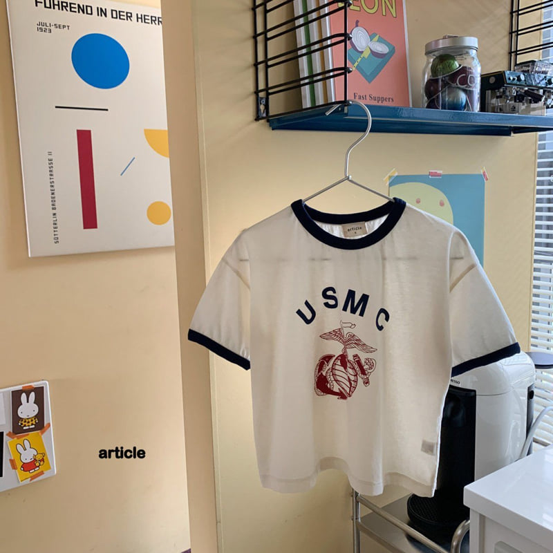 Article - Korean Children Fashion - #kidzfashiontrend - USMC Ringer Tee