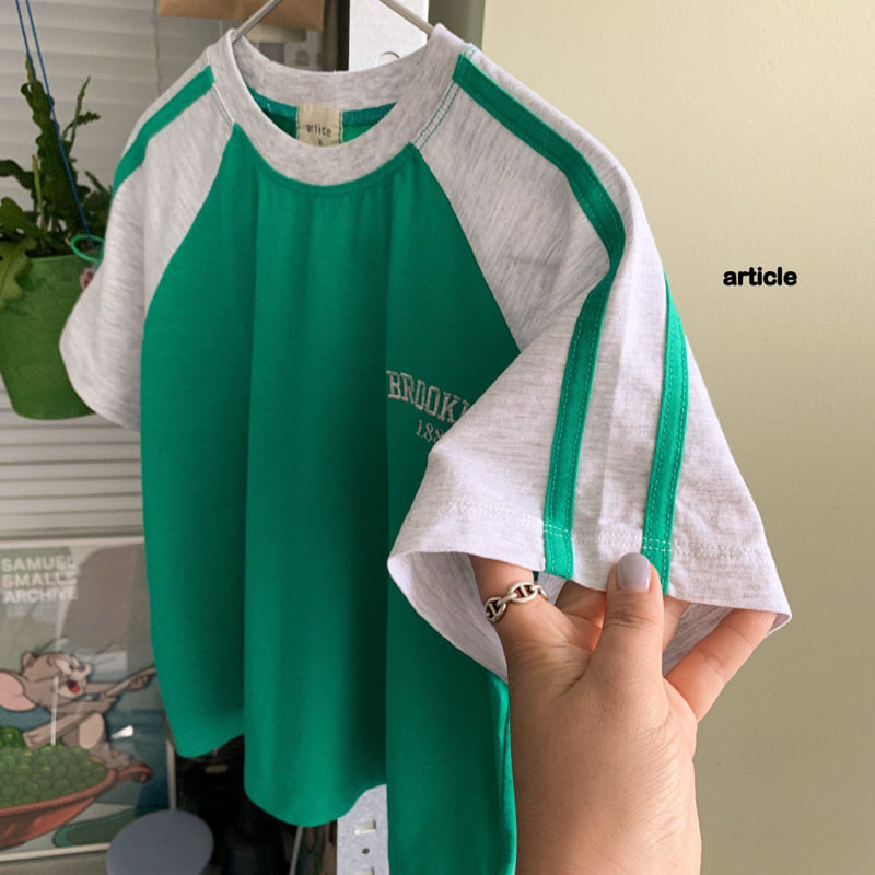Article - Korean Children Fashion - #magicofchildhood - Brooklyn Raglan Embroidery Tee - 6