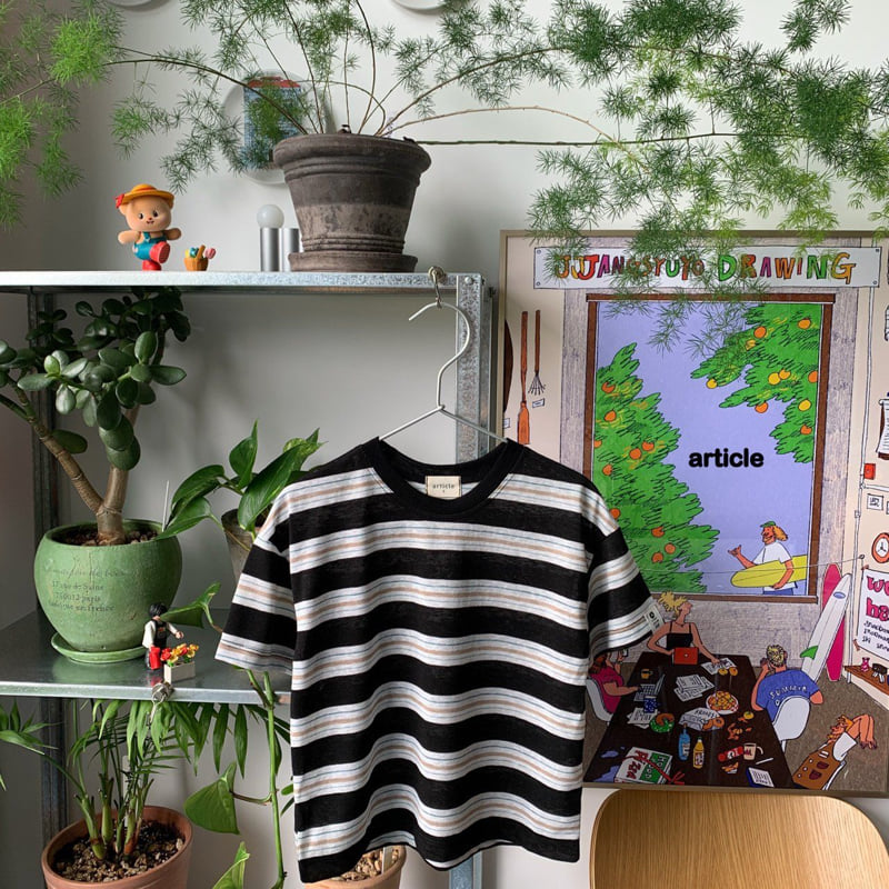 Article - Korean Children Fashion - #minifashionista - Toy Stripe Tee - 6