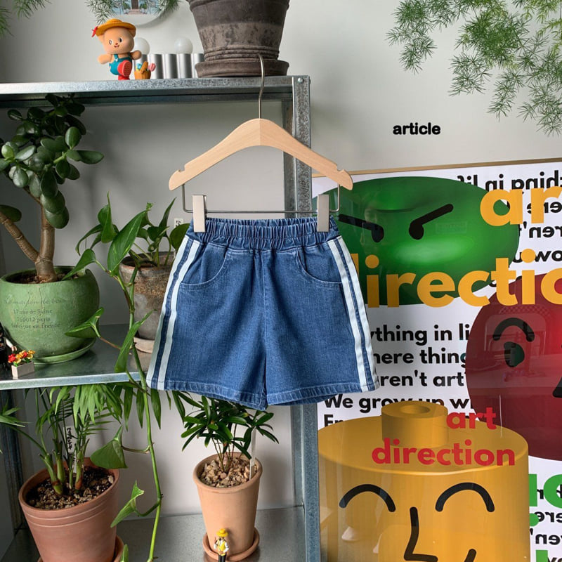 Article - Korean Children Fashion - #minifashionista - Tape Denim Shorts - 2