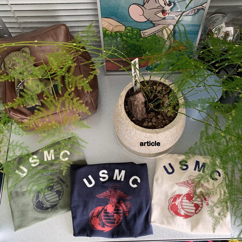 Article - Korean Children Fashion - #stylishchildhood - USMC Ringer Tee - 9
