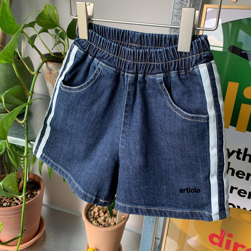 Article - Korean Children Fashion - #stylishchildhood - Tape Denim Shorts - 6